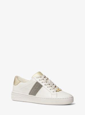 michael kors irving leather stripe sneaker